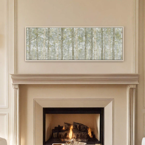 Canvas wall art in interior setting.