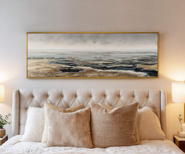 Canvas wall art in interior setting.