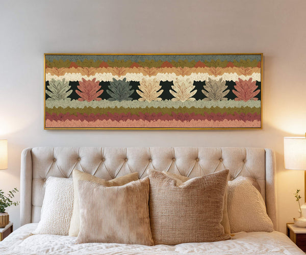 Canvas wall art in interior setting.