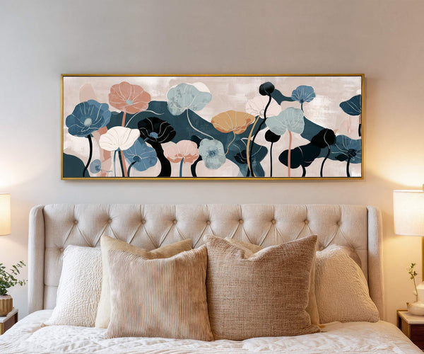 Canvas wall art in interior setting.