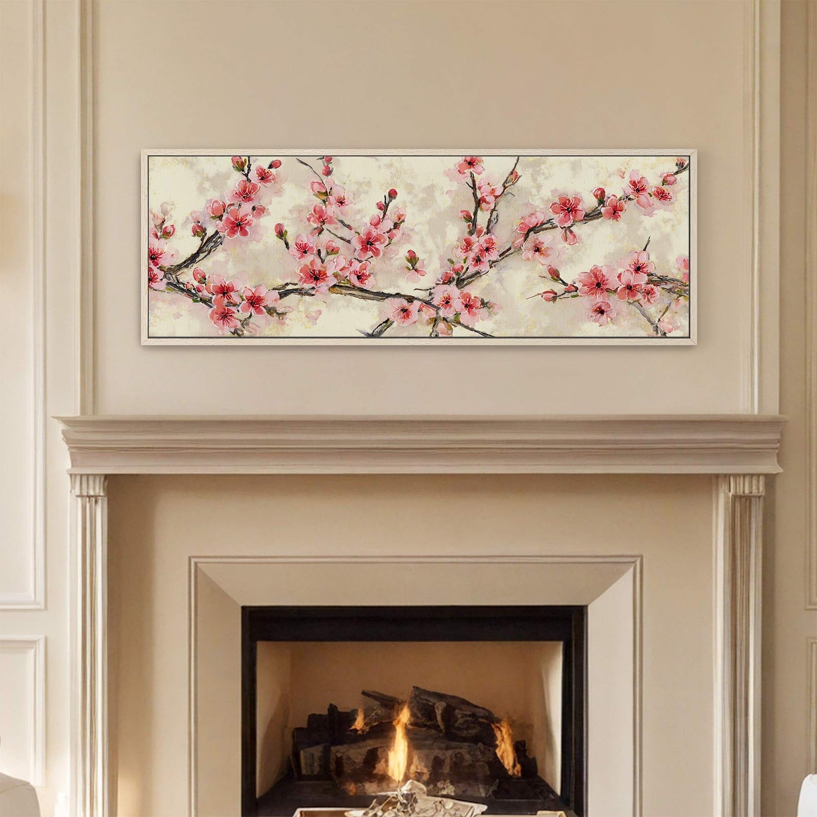 Canvas wall art in interior setting.