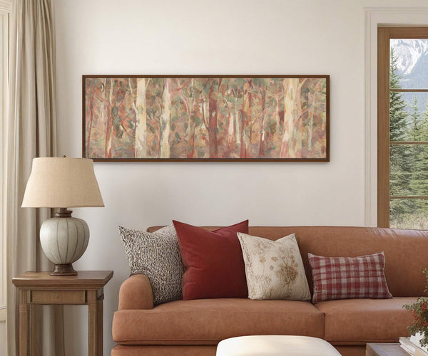 Canvas wall art in interior setting.