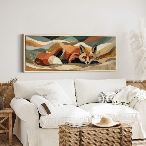 Canvas wall art in interior setting.