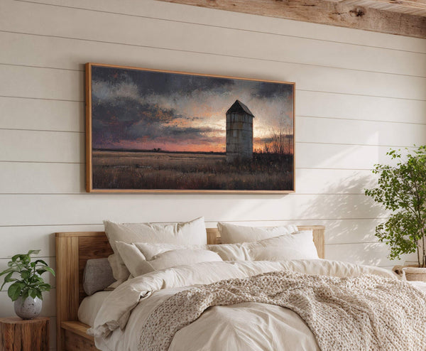 Canvas wall art in interior setting.
