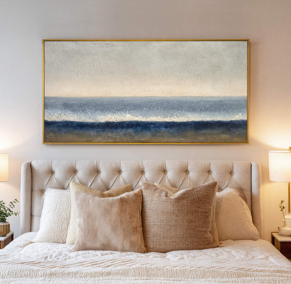 Canvas wall art in interior setting.