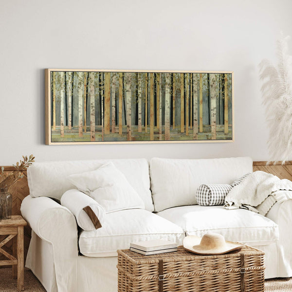 Canvas wall art in interior setting.
