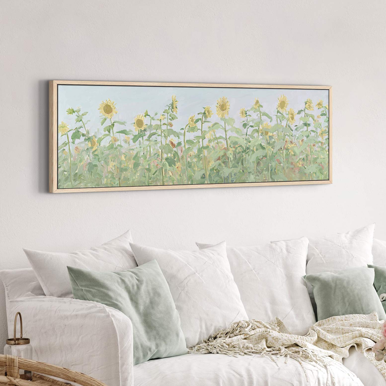 Canvas wall art in interior setting.