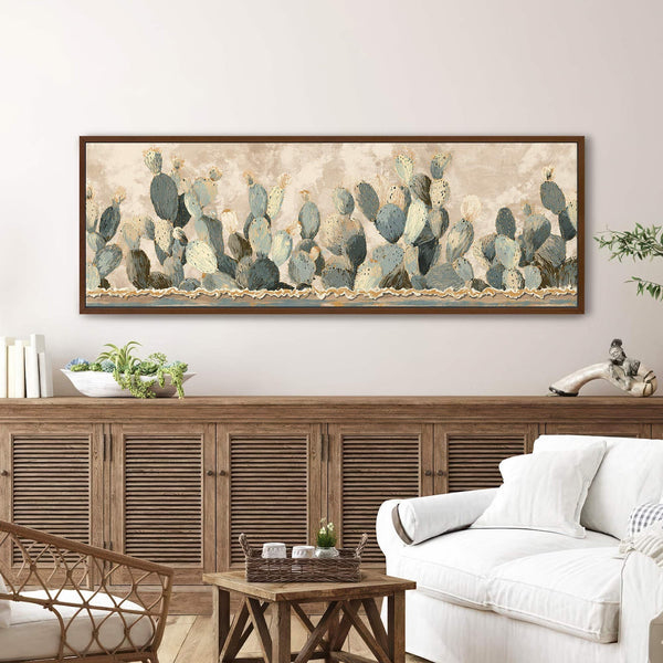 Canvas wall art in interior setting.