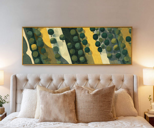 Canvas wall art in interior setting.