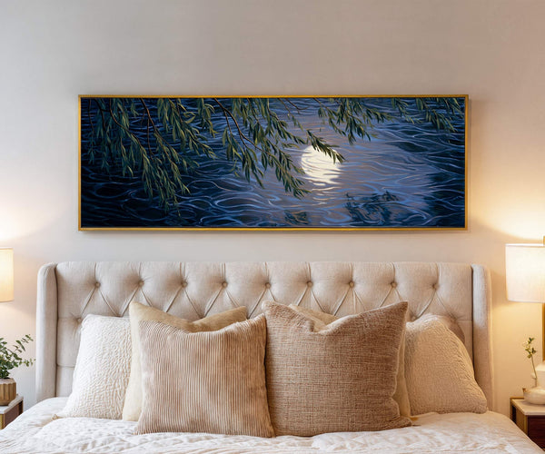 Canvas wall art in interior setting.