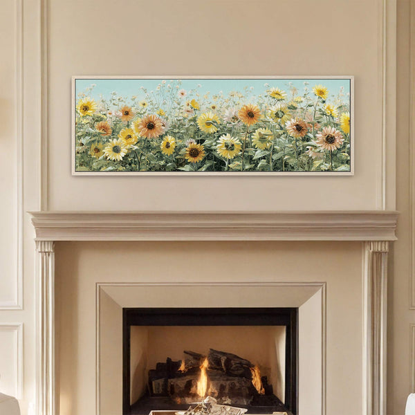 Canvas wall art in interior setting.