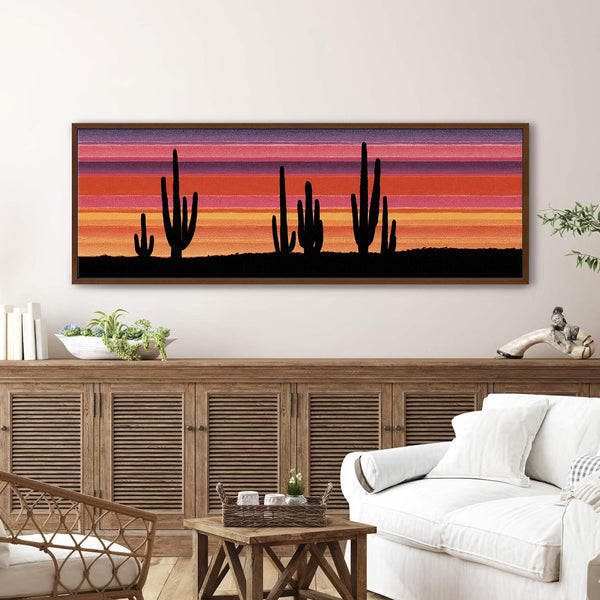 Canvas wall art in interior setting.