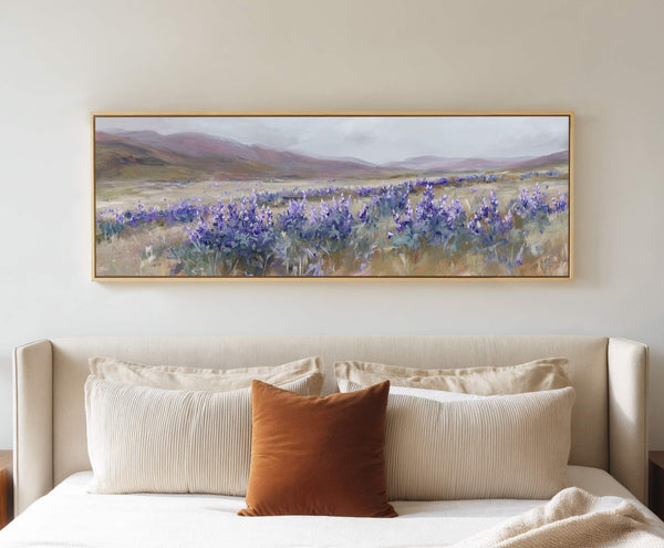 Canvas wall art in interior setting.