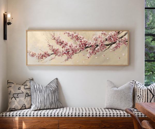 Canvas wall art in interior setting.