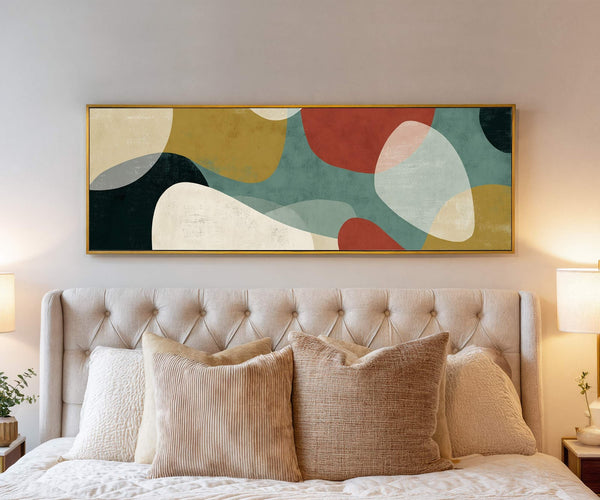 Canvas wall art in interior setting.