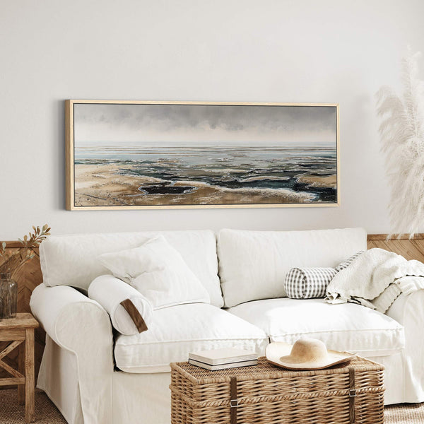 Canvas wall art in interior setting.