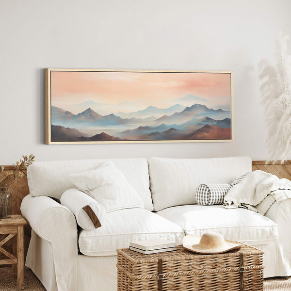 Canvas wall art in interior setting.