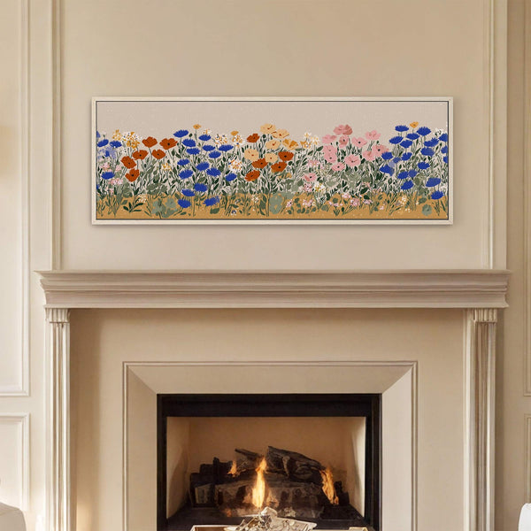 Canvas wall art in interior setting.