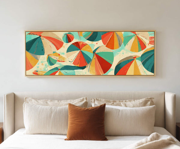 Canvas wall art in interior setting.