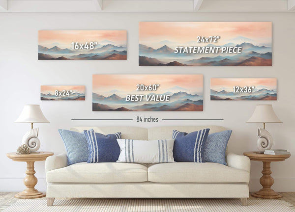 Canvas wall art in interior setting.