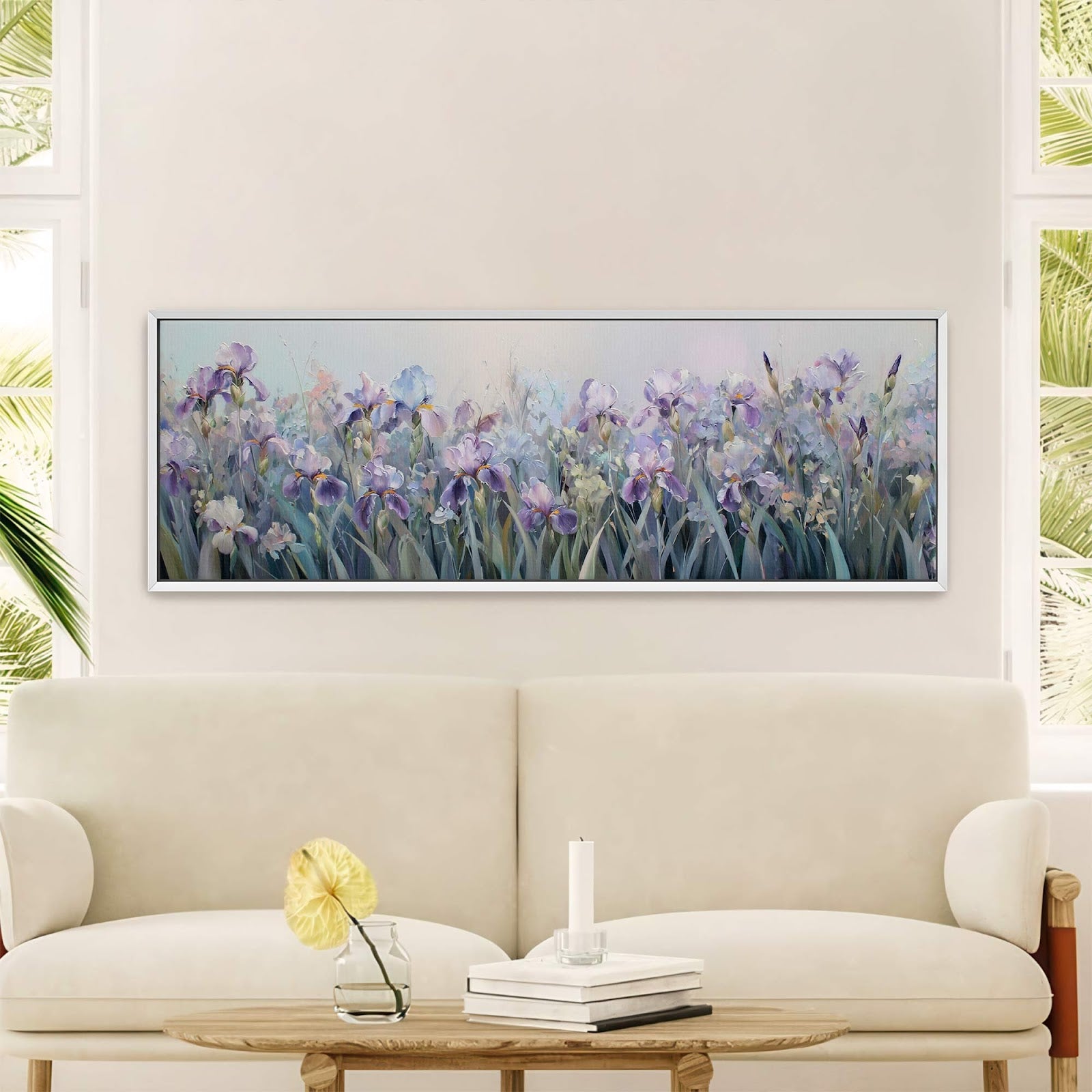 Canvas wall art in interior setting.