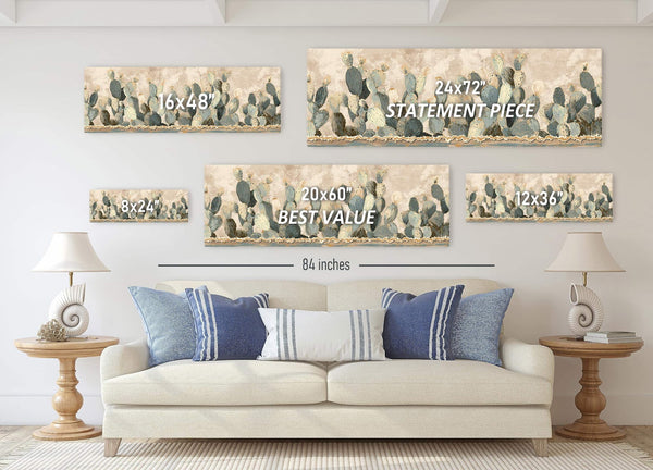 Canvas wall art in interior setting.