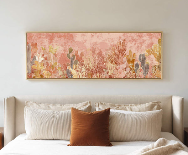 Canvas wall art in interior setting.