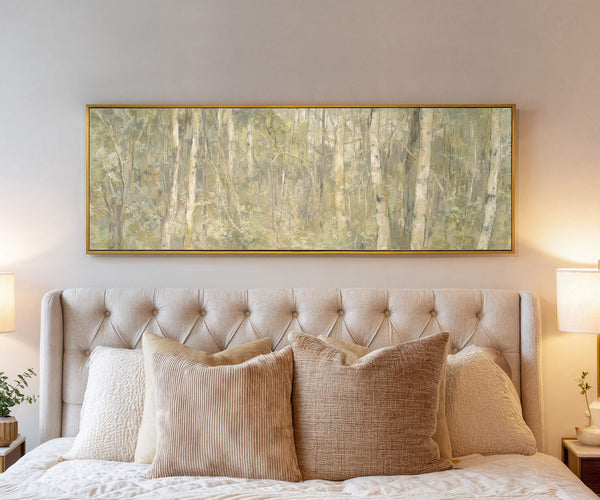 Canvas wall art in interior setting.
