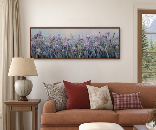 Canvas wall art in interior setting.