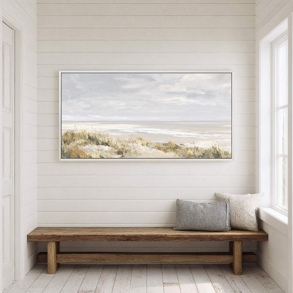 Canvas wall art in interior setting.