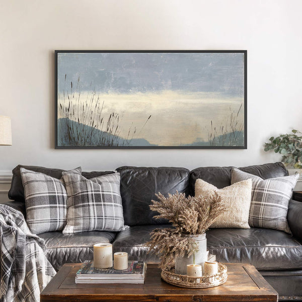 Canvas wall art in interior setting.