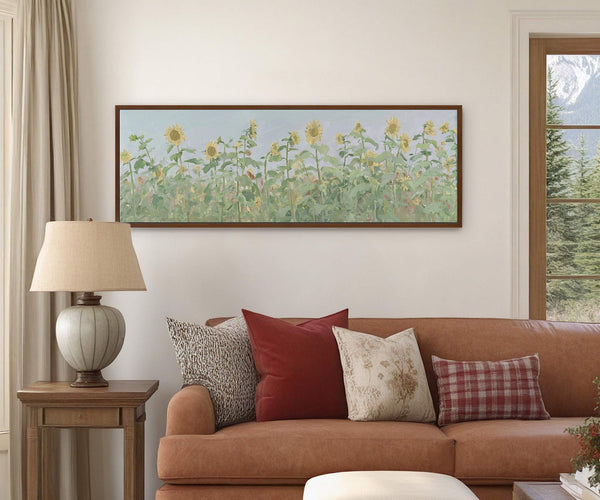 Canvas wall art in interior setting.