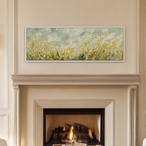 Canvas wall art in interior setting.