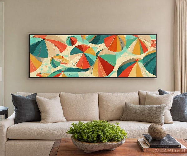 Canvas wall art in interior setting.