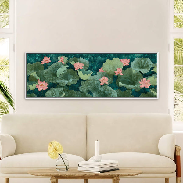 Canvas wall art in interior setting.