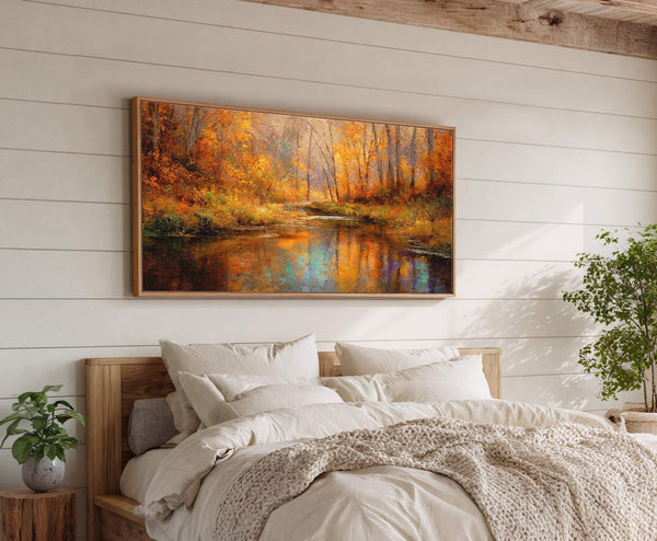 Canvas wall art in interior setting.