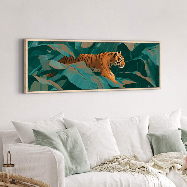 Canvas wall art in interior setting.