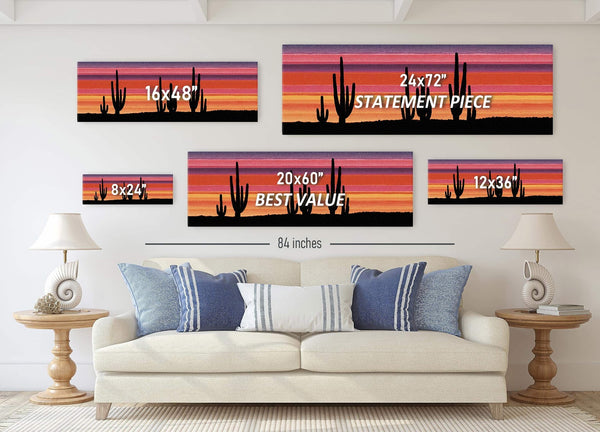 Canvas wall art in interior setting.
