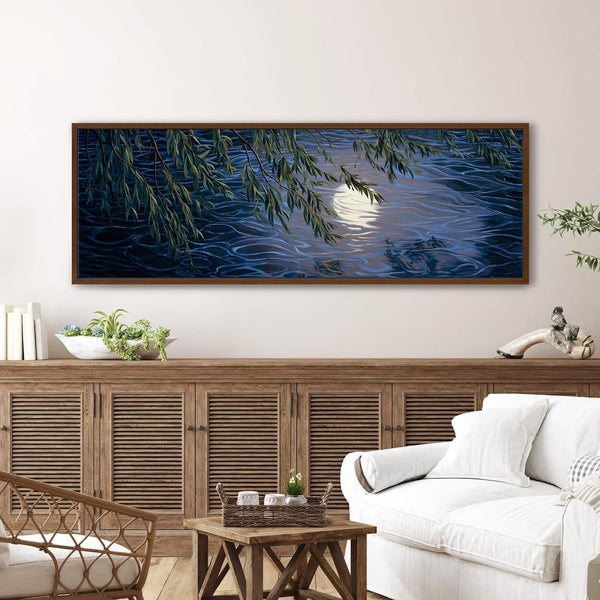 Canvas wall art in interior setting.
