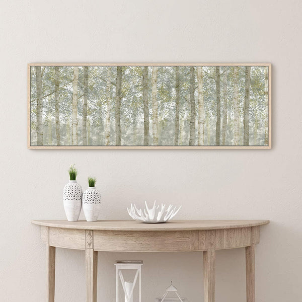 Canvas wall art in interior setting.