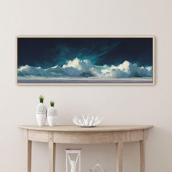 Canvas wall art in interior setting.