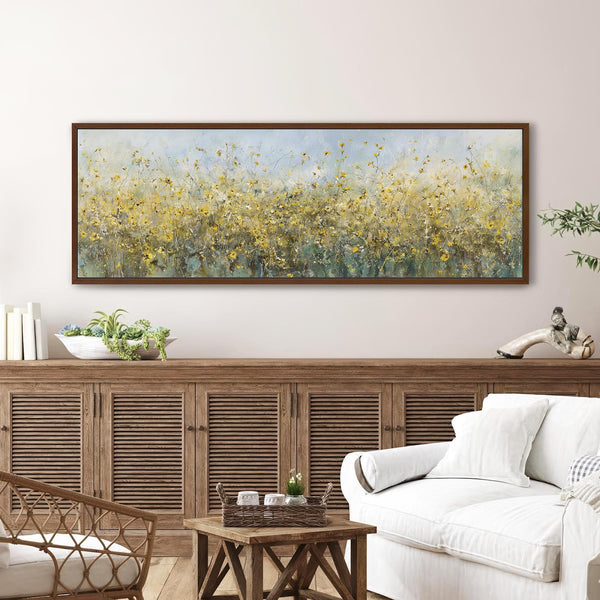 Canvas wall art in interior setting.