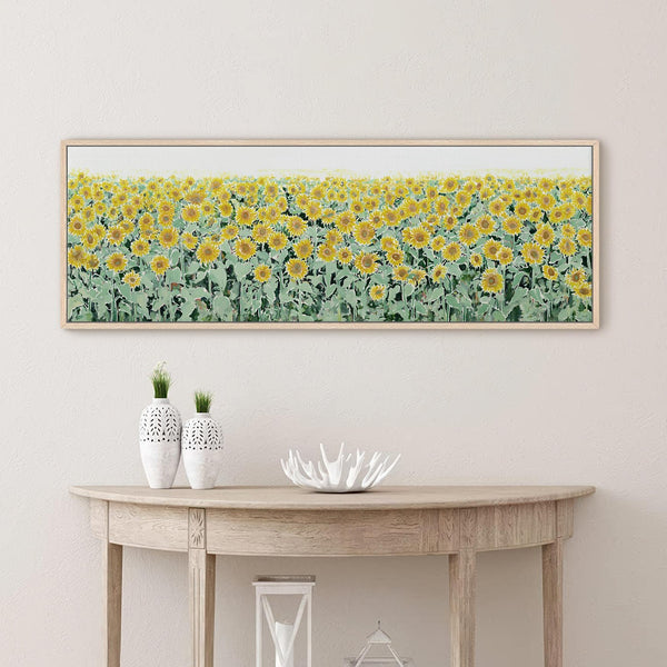 Canvas wall art in interior setting.