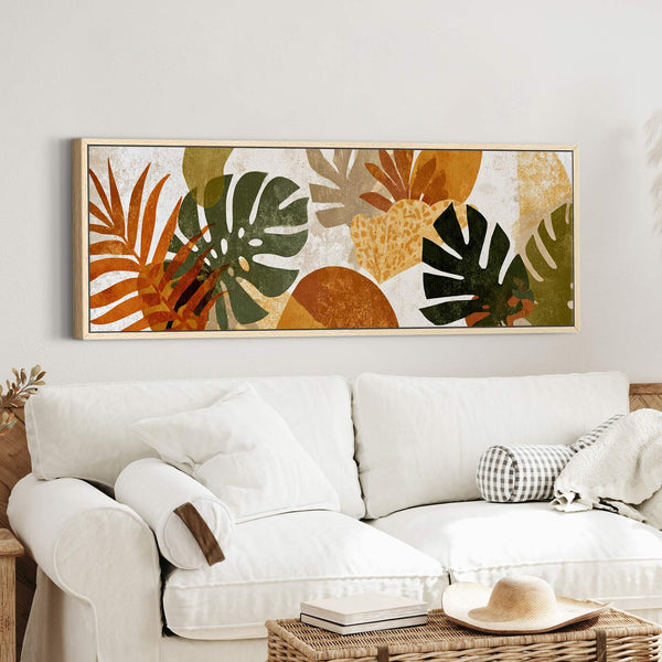 Canvas wall art in interior setting.