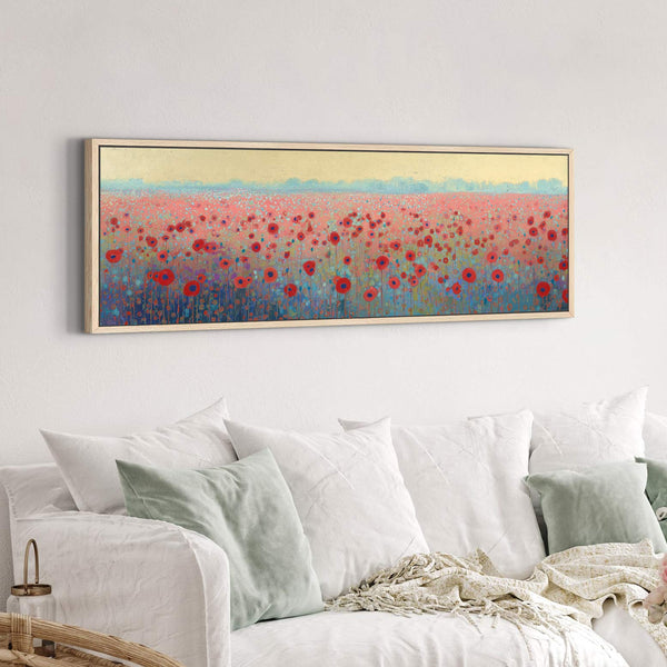 Canvas wall art in interior setting.