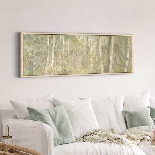 Canvas wall art in interior setting.