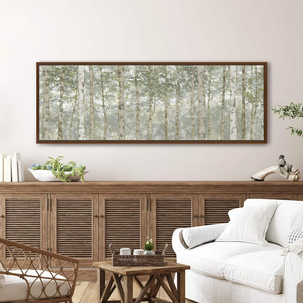 Canvas wall art in interior setting.