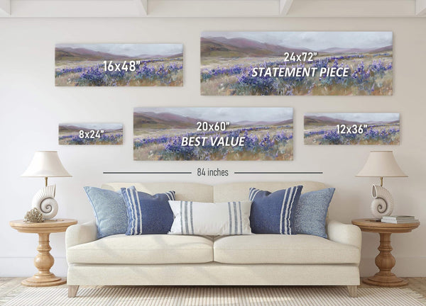 Canvas wall art in interior setting.