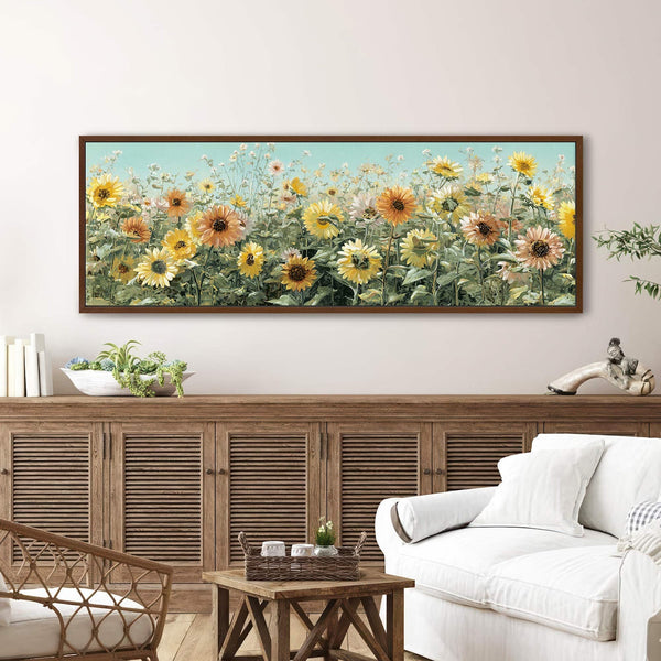 Canvas wall art in interior setting.