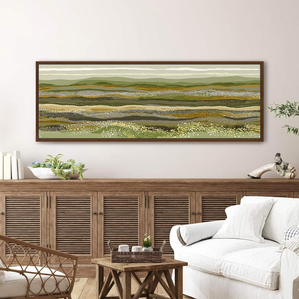 Canvas wall art in interior setting.